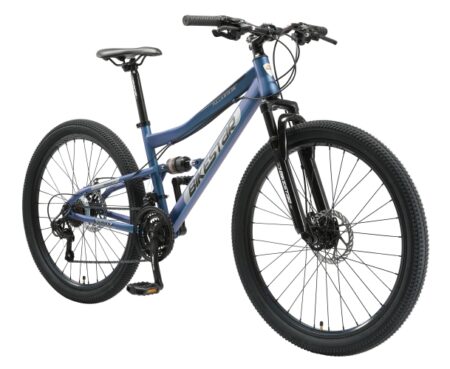 Bikestar Fully Mountainbike 26 Zoll | 15 Zoll Rahmen, 21 Gang Shimano Schaltung, Scheibenbremse | Blau