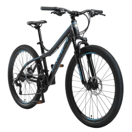 Bikestar Hardtail Alu Mountainbike Shimano 21 Gang Schaltung, Scheibenbremse 26 Zoll Reifen | 16 Zoll Rahmen | Schwarz & Blau